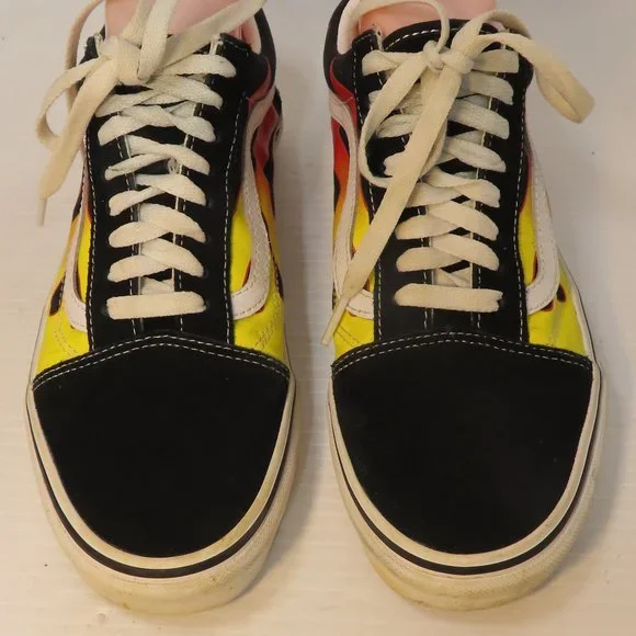 Men s Women s VANS Flame Old Skool suede low rise sneakers M/8 W/9.5 - Picture 3 of 13